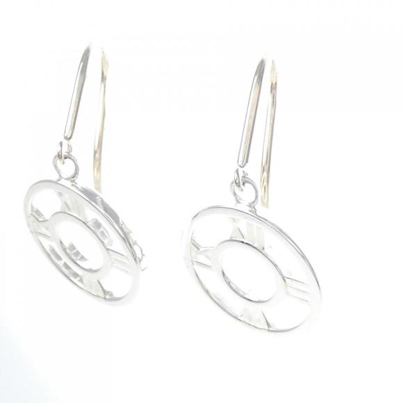 TIFFANY ATLAS Open Medallion Earrings in Sterling Silver